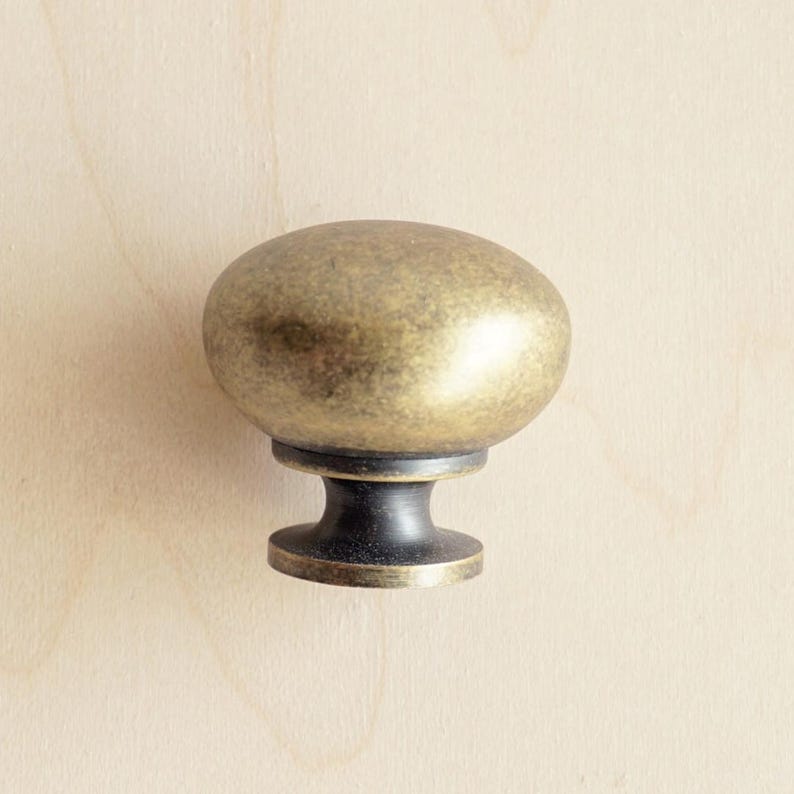 Perilla De Cobre Antiguo Para Muebles - 38 Mm De Diámetro, Proyección 25 Mm | Para Armarios De Cocina, Cajones, Dormitorio