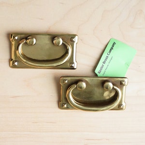 CRAFTSMAN Style poliertes antikes Messing | Keeler Brass Company Tropfen Brail Pull | Vintage Stil Hardware, Ring Pull, Schubladenknauf