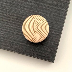 Maple Cabinet Knobs | 1.25" or 1.5" Solid Wood Drawer Pulls | Engraved Kitchen Hardware Wood Handles image 6