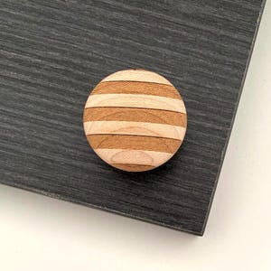 1 1/2" MAPLE | NAUTICAL | Solid Wood Cabinet Knob, Designer Wood Pull, Drawer Pull, Wood Handle, Do It Yourself