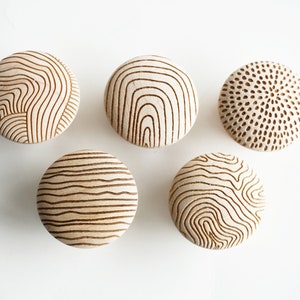 1 1/2" MAPLE | MIX & MATCH | Solid Wood Cabinet Knob, Designer Wood Pull, Drawer Pull, Wood Handle, Do It Yourself