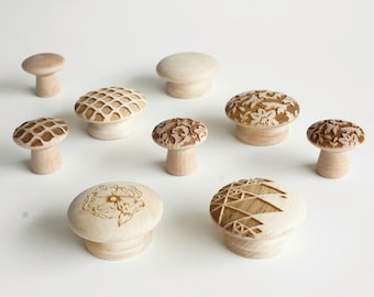 1 1/2" ÉRABLE | Bouton d'armoire en bois massif, poignée en bois design, poignée de tiroir, manche en bois, à faire soi-même, à faire soi-même