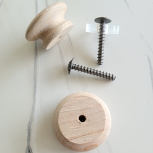 Solid Maple Cabinet Knobs | Wood Drawer Pulls Geometric Engraved Knobs | Mid Century Modern Hardware | Kitchen Cabinet Handles | Mix&Match image 7