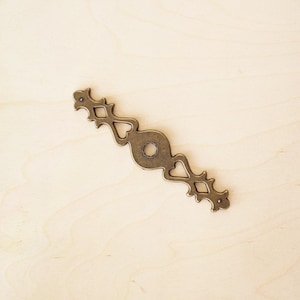 4 3/4" BACKPLATE | Gold Vintage Style Backplate, ILCO Brass Company, Vintage Style Door and Drawer Backplate, Furniture Hardware