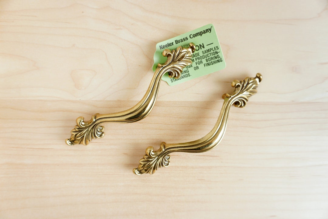 6 Bar Pull Vintage Ring Pull KEELER Brass Company, Decorative Hardware