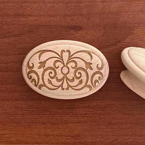 5,5 cm AHORN OVAL | Winnie | Ahorn Massivholz Schrank Knauf, Designer Holz Griff, Do It Yourself