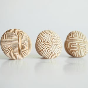 Solid Maple Cabinet Knob 1.25" - 1.5” | Wood Drawer Pull Mid Century Modern Geometric Cabinet Knob Kitchen Cabinet Handle DIY Furniture Knob