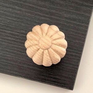 Perillas de madera maciza de 1 3/4" en color calabaza/arce para gabinetes de cocina, renovación, tirador de madera de diseño, tiradores de cajón, manija de madera, bricolaje