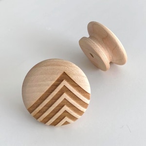 NOUVEAU ~ 1,25" - 1,5" ÉRABLE | Décoration géométrique MODERNE | Bouton de meuble en bois massif Boutons design Tiroir Poignée en bois à faire soi-même | semaine-1043