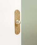 FLORAL FILIGREE Oval | Decorative Door Knob Backplate, Interior Door Plate, Vintage Style Door Escutcheon Trim Plates, DIY, Interior Décor