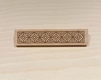 Uchwyt do szafki z litego klonu | Uchwyt do szuflady w stylu art déco | Geometryczny uchwyt z drewna | Ręcznie robione okucia meblowe | Nowoczesny uchwyt do szafki kuchennej | 720