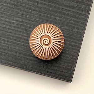 3 cm Birken Knauf | Zeitgenössischer Stil | Massivholz Schrankknauf, Designer Holzknauf, Schubladenknauf, Holzgriff, Do It Yourself, DIY