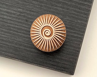 Stunning 1 1/2" BIRCH Knob | Contemporary Style | Solid Wood Cabinet Knob, Designer Wood Pull, Drawer Pull, Wood Handle, Do It Yourself, DIY