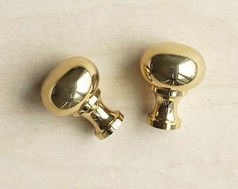 Pomo de latón pulido de 3/4" / Pomo pequeño de estilo vintage / Pomo esférico, tirador de cajón y armario, herrajes decorativos, herrajes para muebles