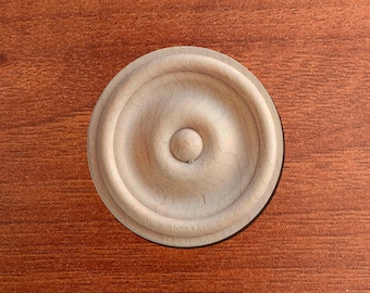 Rosetón/adorno para muebles de madera de arce de 2 pulgadas / Aplique para muebles, accesorio y decoración, suministros para bricolaje, herrajes para muebles