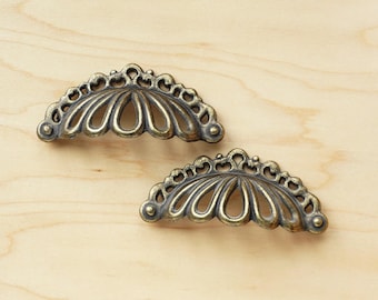 3 1/2&quot; CUP PULL | Vintage Style Cup Pull, Decorative Hardware, Furniture Hardware, Drawer Cup Pull, Traditional Cup Pull