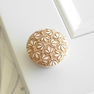 1,25 po. ou 1,5 po. | LACE Bouton de meuble élégant en bois d'érable massif fait main Boutons de tiroir pour meuble de cuisine en bois | Faites-le vous-même