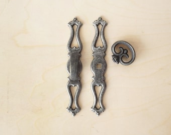 13 cm RÜCKPLATTE | ILCO Brass Company, Vintage Stil Rückplatte, Möbelbeschläge, Schrank- und Schubladenknopf Rückplatte