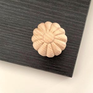 1 3/4" PUMPKIN | MAPLE Solid Wood Cabinet Knobs Kitchen Reno, Designer Wood Pull, Drawer Pull Knobs, Wood Handle, Do It Yourself DIY