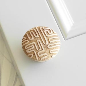 1.25″ or 1.5″ | Abstract Solid Maple Wood Cabinet Knobs | Home Decor Handmade Designer Wood Pull Kitchen Cabinet Drawer Knobs | DIY