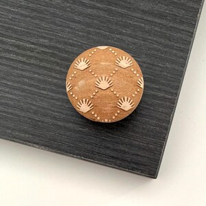 Seashell Nautical Knob | 1.5" Solid Maple Wood Cabinet Handmade Designer Wood Pull Kitchen Cabinet Drawer Knobs | Do It Yourself