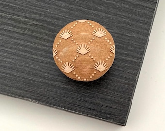 Seashell Nautical Knob | 1.5" Solid Maple Wood Cabinet Handmade Designer Wood Pull Kitchen Cabinet Drawer Knobs | Do It Yourself
