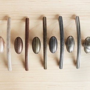 6" BAR PULL | 2" OVAL Knob, Traditional Style Cabinet Pull, Decorative Hardware, Furniture Hardware, Cabinet Knob and Drawer Pull