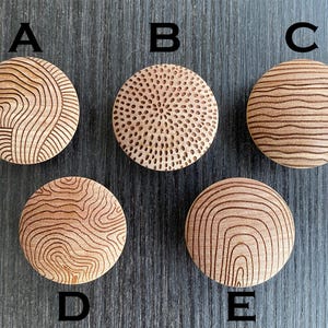 1.75" BIRCH | Mix & Match Solid Wood Cabinet Knob, Designer Wood Pull, Drawer Pull, Wood Handle, Custom Home Decor | DIY