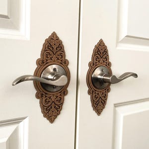 CLÁSSICO VITORIANO | Placa Decorativa para Maçaneta de Porta, Placa para Porta Interna, Placas de Acabamento para Porta em Estilo Vintage, Faça Você Mesmo, Decoração de Interiores