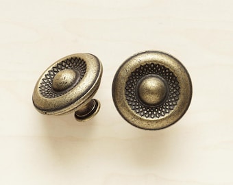 Perilla de metal de 1 5/8" estilo antiguo - Herrajes decorativos, herrajes para muebles, perillas para gabinetes y cajones, perillas tradicionales