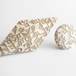 4cm Knauf Ahorn | FRAGMENT | Designer Holzknauf, Schubladenknauf, Holzgriff, Do It Yourself