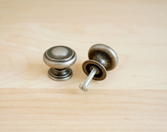 1 3/4" KNOB | Antique Style Rustic Knob - Decorative Hardware, Furniture Hardware, Cabinet and Drawer Knob, Traditional knob