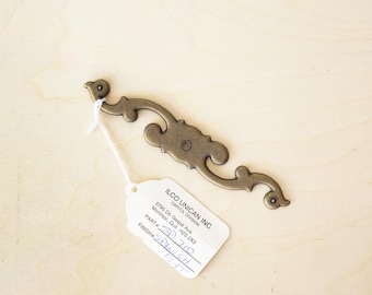 5 7/8" BACKPLATE | Gold Vintage Style Backplate, ILCO Brass Company, Vintage Style Door and Drawer Backplate, Furniture Hardware