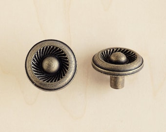 1 1/8" KNOB | Vintage Style Gold Knob, Decorative Hardware, Furniture Hardware, Cabinet  and Drawer Knob, Traditional knob