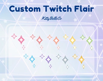 Insignia personalizada de Twitch Flair Pixel Sparkle