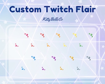 Custom Twitch Badge Flair Pixel Bubbles Circles