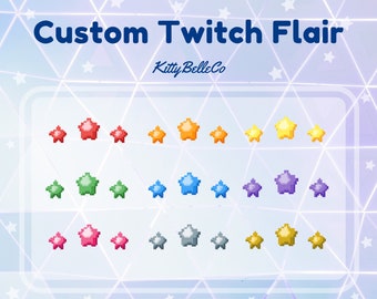 Custom Twitch Badge Flair Pixel Stars