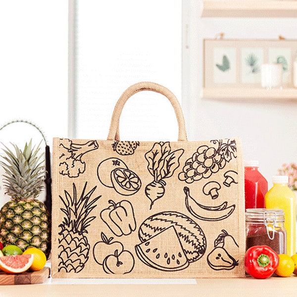 Environmentally Friendly, Biodegradable, Reusable Grocery Bag – Fruits and Vegetables Jute Bag
