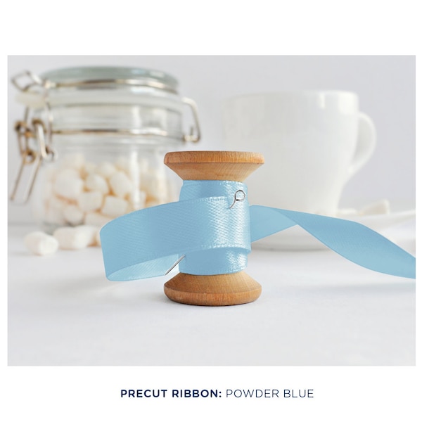 10 SMALL Precut Ribbon - Baby Blue