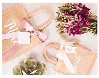 Custom Bridesmaid Bags, Bridesmaid Tote Bags, Personalized Bridesmaid Bags, Matching Bridal Party Gift Bags, Maid of Honor Tote, Gift Bags