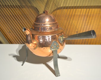 ヴィンテージ スウェーデン製 銅製 蓋付きポット、Mark Handarbete SES