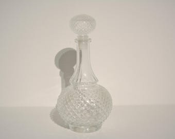 vintage glass 0,5 liter carafe / decanter with ball stopper - made in Belgium