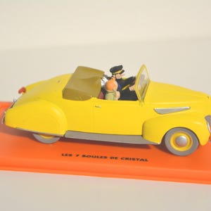 vintage Tintin - The Seven Crystal Balls by Hergé - Captain Haddock's Lincoln Zephyr convertible car - diecast model car
