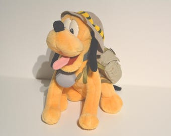 vintage Walt Disney Animal Kingdom Safari / Entdecker Pluto Plüsch