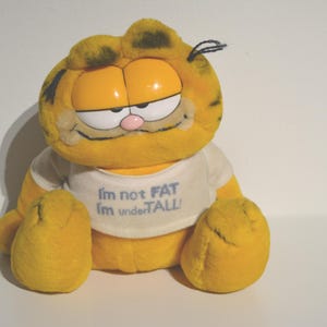 vintage 80&#39;s Garfield &#39;I&#39;m not FAT, I&#39;m underTALL!&#39; plush