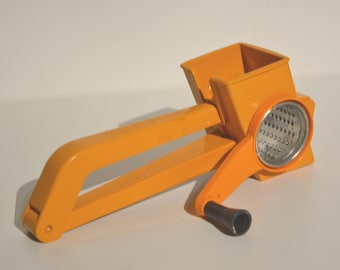 Rallador de queso vintage Moulinex Mouli naranja y marrón - fabricado en Francia
