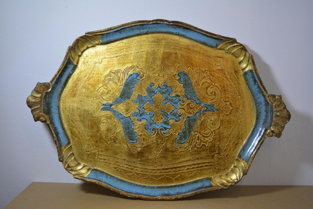Vintage Florentine Serving Tray - Made in Italy - Etsy
