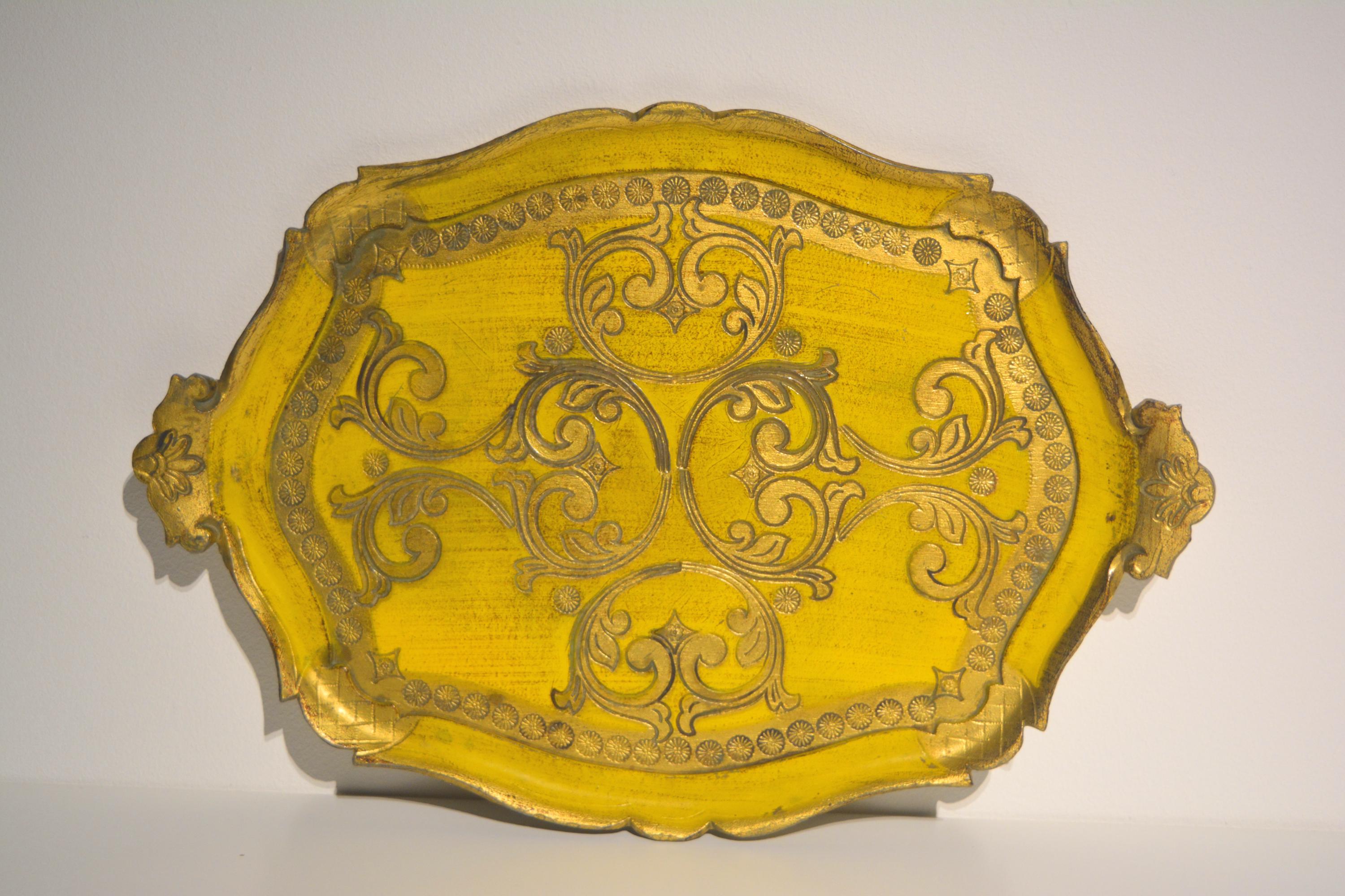Vintage Florentine Serving Tray - Made in Italy - Etsy