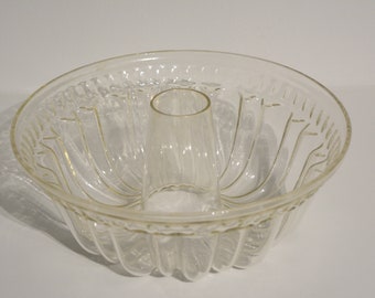 Vintage Schott Mainz Jena Therm Glass Fluted Bundt Cake