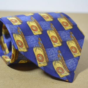 Vintage cigarrtryckt slips - 148 cm